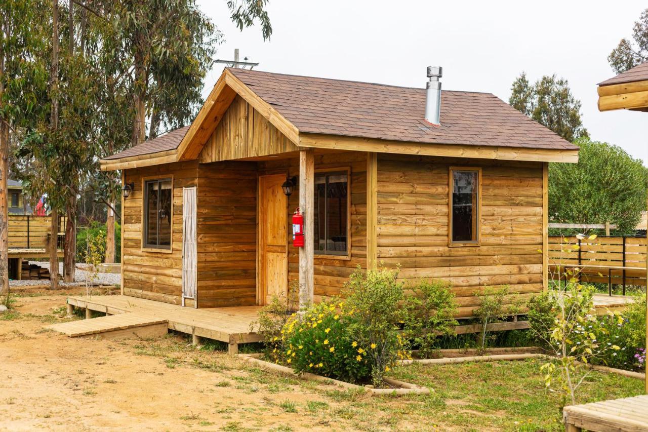 Cabana En Tunquen Con Parrilla, Fogon, Piscina Y Bosque Exterior foto
